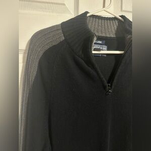 American Rag Men's Zip-Up Sweater in Black and Gray